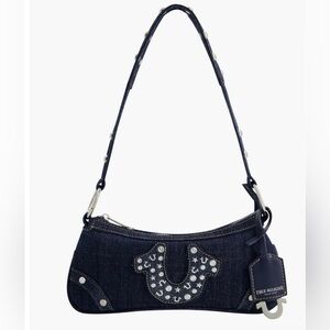 True Religion Blue Denim Shoulder Bag